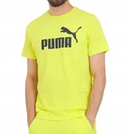 Koszulki męskie - 3239 Koszulka Męska Puma T-shirt Sportowa Bawełniana Lime Sheen S - miniaturka - grafika 1