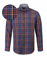 Koszule męskie - Koszula Męska w Krateczkę z Długim Rękawem Regular Fit Pako Jeans - miniaturka - grafika 1