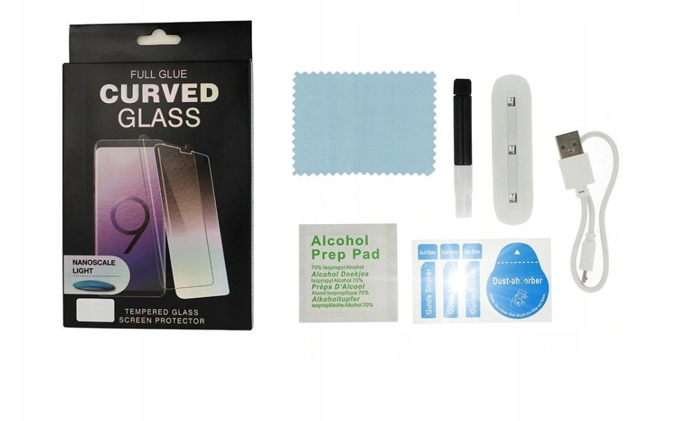 SZKŁO 5D FULL UV LED FINGER DO SAMSUNG GALAXY S10+, SZKIEŁKO OCHRONA EKRANU