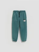 Spodnie i spodenki dla chłopców - Reserved - Joggery z efektem sprania - morski - miniaturka - grafika 1