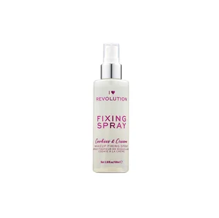 Makeup Revolution Fixing Spray, Utrwalacz Makijażu I Heart Makeup Fixing Spray Cookies & Cream 100ml - Podkłady do twarzy - miniaturka - grafika 2