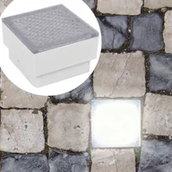 Lampy ogrodowe - vidaXL Światła najazdowe LED 12 szt 100x100x68 mm - miniaturka - grafika 1