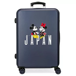 Disney Mickey & Minnie Trip to Japan Średnia walizka Niebieski 46x65x23 cms Sztywne zapięcie z boku 56L 3 kg 4 koła Podwójne, niebieski, Talla única, średnia walizka - Walizki - miniaturka - grafika 1
