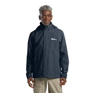 Kurtki i kamizelki sportowe męskie - Męska kurtka przeciwdeszczowa Jack Wolfskin TRAILTIME 2L JKT M midnight sky - XXL - miniaturka - grafika 1