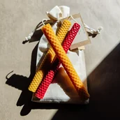 Świece - Zestaw Kreatywność 3 duże świece 100% wosk pszczeli / More Energy - miniaturka - grafika 1