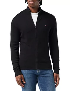 Tommy Hilfiger Męska bluza z kapturem Hilfiger Flag Arch, Czarny, XS - Bluzy męskie - miniaturka - grafika 1