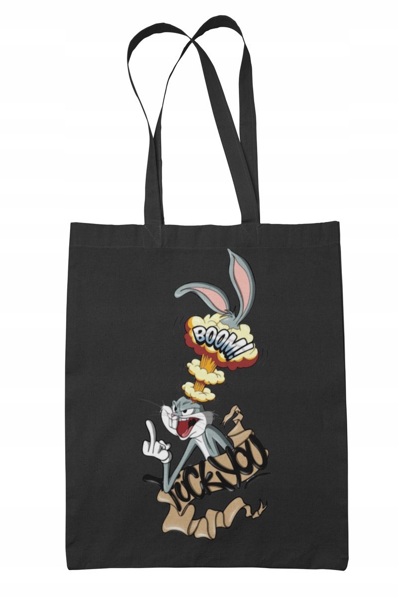 Torba Shopper-materiał-na ramie-prezen-Królik bugs
