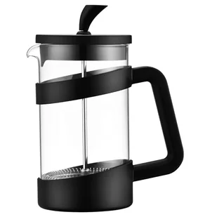 Café Olé Style zaparzacz do kawy z wysokiej jakości tworzywa sztucznego i odpornego na wysokie temperatury szkła – czarny, tamper ze stali nierdzewnej, 600 ml, nalewania bez kapania - Akcesoria i części do ekspresów do kawy - miniaturka - grafika 1