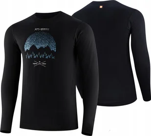 Brubeck LS1414M Koszulka męska z długim rękawem OUTDOOR WOOL PRO czarny XL - GÓRY 14 - Koszulki sportowe męskie - miniaturka - grafika 1