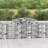 Ogrodzenia - vidaXL Kosze gabionowe, 9 szt, 300x50x100/120 cm, galwanizowane żelazo - miniaturka - grafika 1