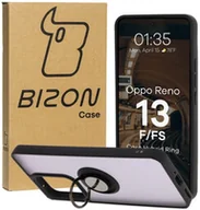 Etui i futerały do telefonów - Bizon Etui z uchwytem na palec Case Hybrid Ring do Oppo Reno13 F / FS, przydymione z czarną ramką - miniaturka - grafika 1
