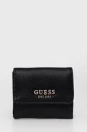 Portfele - Guess portfel damski kolor czarny - miniaturka - grafika 1