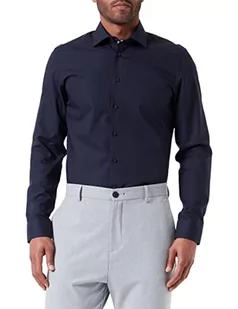 Seidensticker Męska koszula z długim rękawem slim fit, NIEBIESKI, 46 - Koszule męskie - miniaturka - grafika 1