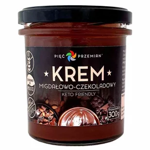 Pięć Przemian Krem Migdałowo Czekoladowy KETO bezglutenowy 300g - Pięć Przemian - Słodkie kremy i masła - miniaturka - grafika 2