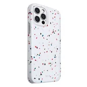 Etui i futerały do telefonów - Uniq UNIQ etui Coehl Terrazzo iPhone 12/12 Pro 6,1" biały/natural white - miniaturka - grafika 1