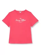 Kurtki damskie - Tommy Hilfiger Damskie topy CRV Slim Signature C NK 1/2 SLV S/S, dzianinowe topy, jasnoróżowe, 50, Jasny różowy Cerise - miniaturka - grafika 1