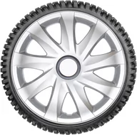 Kołpaki samochodowe - NRM KANDO zestaw 4 kołpaków do kół, kolor srebrny KO051 - miniaturka - grafika 1