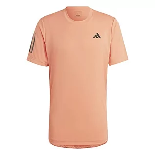Koszulki męskie - adidas T-shirt męski (Short Sleeve) Club 3Str Tee, Semi Coral Fusion, HT4431, S - grafika 1