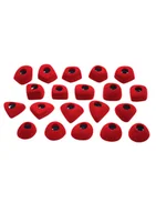 Sprzęt wspinaczkowy - Chwyty wspinaczkowe Ocun Footholds Set 1 Bolt-on - red - miniaturka - grafika 1