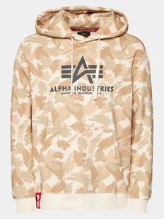 Alpha Industries Bluza Basic 178312C Beżowy Regular Fit - Bluzy męskie - miniaturka - grafika 1