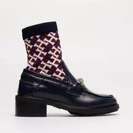 Botki damskie - TOMMY HILFIGER TOMMY MONOGRAM BOOTIE - Tommy Hilfiger - miniaturka - grafika 1