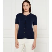 Swetry damskie - Tommy Hilfiger Wełniany kardigan | Regular Fit - miniaturka - grafika 1