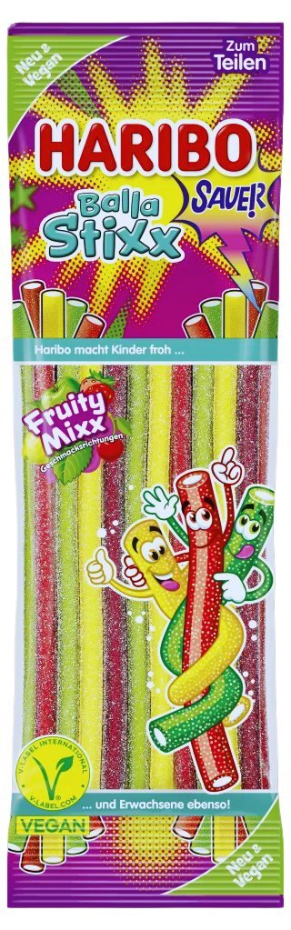 Żelki owocowe kwaśne Haribo Balla Stixx Sauer Fruity Mixx 175g