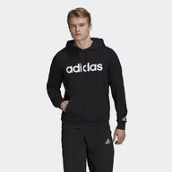 Bluzy sportowe męskie - Bluza męska adidas Essentials French Terry Linear Logo Hoodie - miniaturka - grafika 1