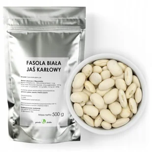 Fasola Biała Jaś Fasolka Nasiona Jaś Karłowy 500G - Ziarna i nasiona roślin strączkowych - miniaturka - grafika 1