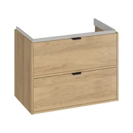 Szafki łazienkowe - Szafka pod umywalkę wisząca Atrato 79.4x44.8x60.5 cm brązowa dąb Cersanit - miniaturka - grafika 1