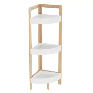 Regał rogowy Fong, bambus, 23 x 23 x 77 cm - Szafy i regały magazynowe - miniaturka - grafika 1