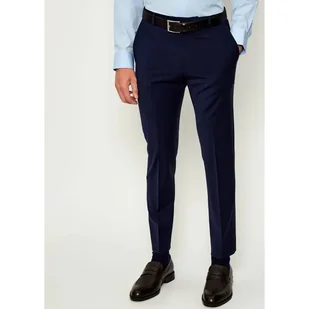 Calvin Klein Wełniane spodnie Slim Fit - Spodnie męskie - miniaturka - grafika 1
