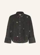 Bluzki damskie - Only Bluzka Jeansowa schwarz - miniaturka - grafika 1