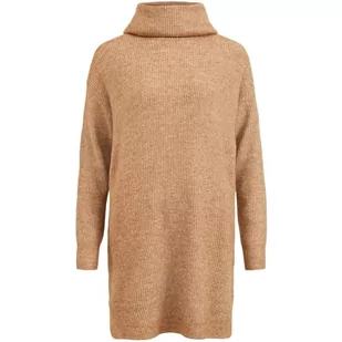 Vila Damski sweter VICILIA Rollneck L/S Knit Tunic/SU-NOOS, toasted Coconut/szczegóły: melanż, XL, Toasted Coconut/Szczegóły: melanż, XL - Swetry damskie - miniaturka - grafika 1