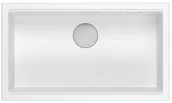 Zlewozmywaki - QUADRON Zlewozmywak (76x44) DASH 110 biały, elementy stalowe HQD7644U1_BS_U - miniaturka - grafika 1