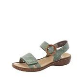Sandały damskie - Rieker sandały damskie 608z3, zielony 52, 42 EU - miniaturka - grafika 1