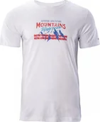 Koszulki męskie - Męska koszulka z krótkim rękawem Hi-tec DONYR M000136439 biały rozmiar XXL - miniaturka - grafika 1