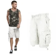 Odzież taktyczna i umundurowanie - Spodenki Krótkie Męskie BRANDIT Vintage Classic - Białe  XXL - miniaturka - grafika 1
