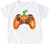 Koszulki dla dziewczynek - Koszulka na dzień dyni w padem w kształcie dyni - miniaturka - grafika 1