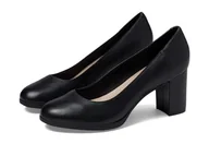 Czółenka - Clarks Damskie czółenka Bayla Skip Pump, Czarna skóra, 5 - miniaturka - grafika 1