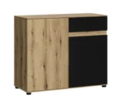 Komody - Komoda Camino 2D1S CMNK 01 Dąb Evoke / Czerń Aksamitna - miniaturka - grafika 1