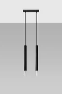 Lampy sufitowe - Sollux Lighting Lampa wisząca WEZYR 2 czarna - miniaturka - grafika 1