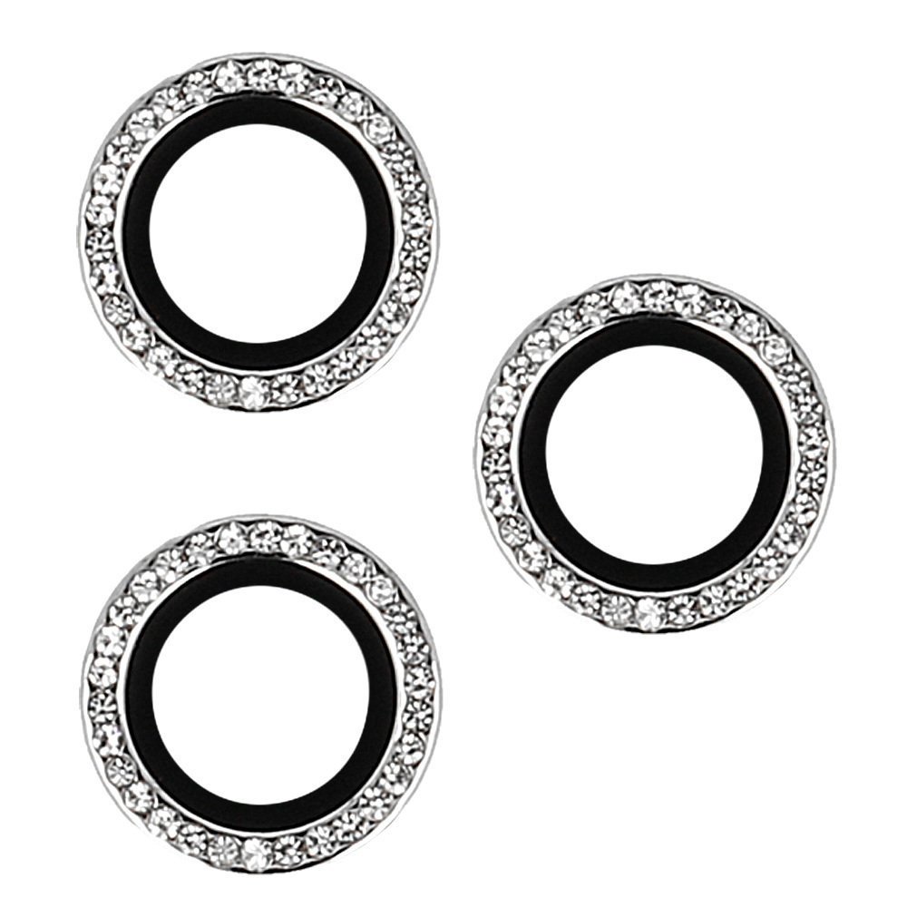 Hartowane szkło HARD DIAMOND na aparat (LENS) do Iphone 16 Pro/16 Pro Max srebrne (obiektyw 3 sztuki)