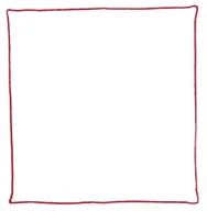 Krawaty i muchy męskie - Biała poszetka z czerwonym obszyciem E47 - miniaturka - grafika 1