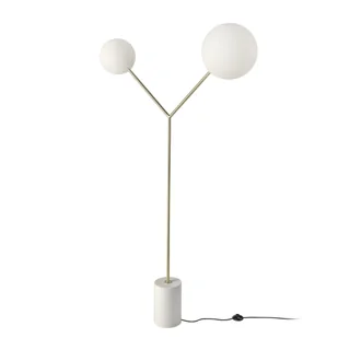 Lampa podłogowa z białego marmuru, pozłacanej stali i białego szkła  8048 ANGEL CERDA - Lampy stojące - miniaturka - grafika 1