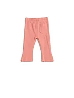 Legginsy - Koton Babygirl Flare Basic Legginsy prążkowane Elastyczny pasek w talii Bawełna, 274 (różowy), 2-3 Lat - miniaturka - grafika 1