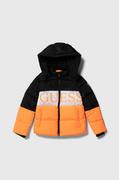 Kurtki i płaszcze dla chłopców - Guess kurtka dziecięca kolor pomarańczowy - miniaturka - grafika 1