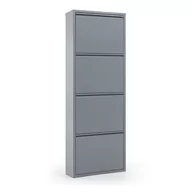 Szafki na buty - Szara metalowa szafka na buty z 4 przegrodami Kave Home Rox - miniaturka - grafika 1