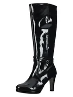 Kozaki damskie - Gabor Skórzane kozaki w kolorze czarnym - miniaturka - grafika 1