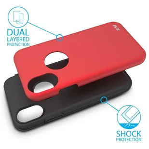 Zizo Sleek Hybrid Cover Etui iPhone Xs / X (Red) - Etui i futerały do telefonów - miniaturka - grafika 3